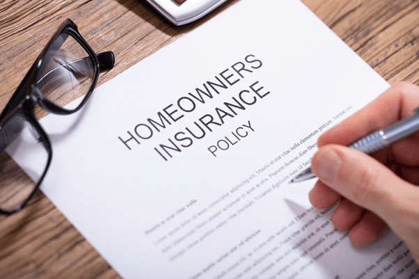 Document with the text homeowners insurance policy written on it