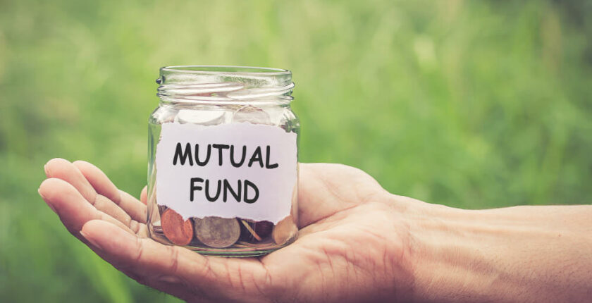 jar in hand with mutual fund written on it