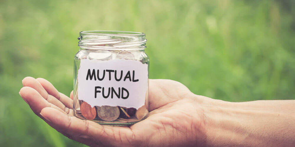 jar in hand with mutual fund written on it